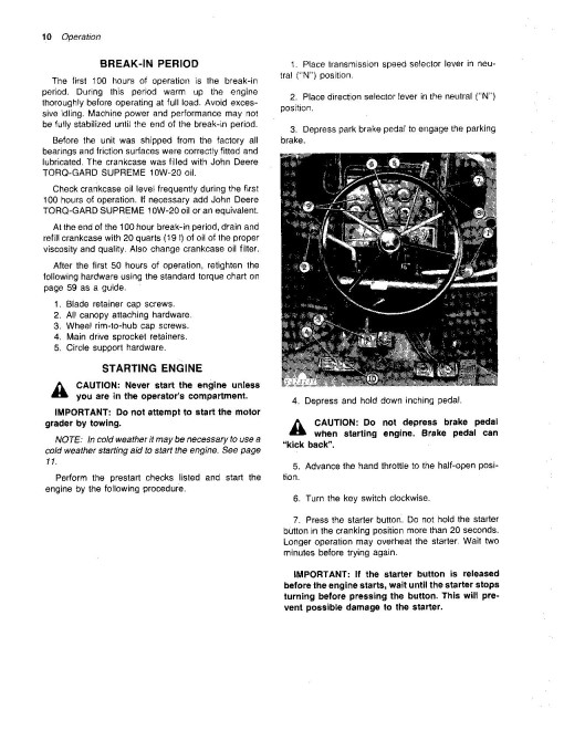 John Deere 770 (JD770) Motor Graders set of Operators Manuals (OMT60902)