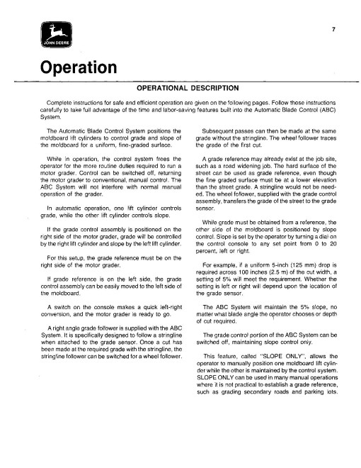 John Deere 670 (JD670) Motor Graders set of Operators Manuals (OMT62664)