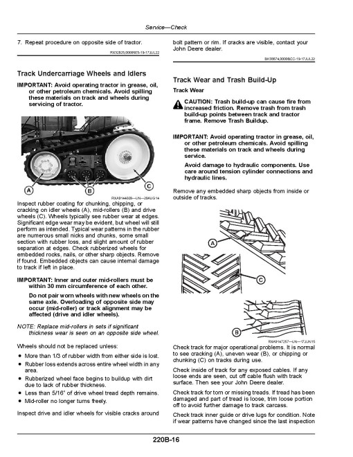 John Deere 8RT 310, 8RT 340, 8RT 370 and 8RT 410 Tracked Tractors (SN: 929001 - 931000, Export) Operators Manual (OMTA28854)