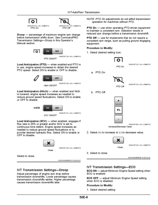 John Deere 8R 230, 8R 250, 8R 280, 8R 310, 8R 340, 8R 370, 8R 410 Tractors (SN:240001-260000, N.America) Operators Manual (OMTA30635)