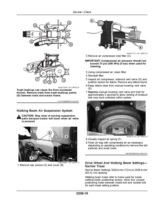 John Deere 8RT 310, 8RT 340, 8RT 370 and 8RT 410 Tracked Tractors (SN: 931001 - 933000, Export) Operators Manual (OMTA30637)