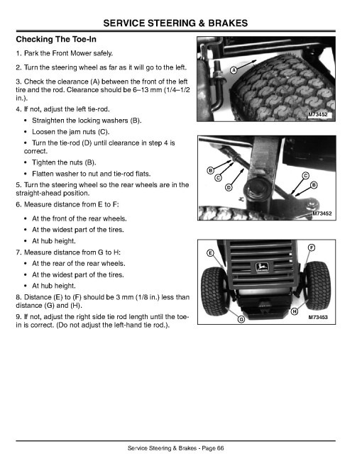 John Deere F735 Front Mowers (SN: from 010001) (North America) Operators Manual (OMTCU12447)