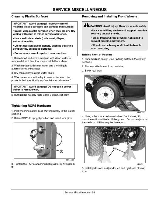 John Deere 1435,1445 (SN:040001-060000), 1545(SN:020001-040000), 1565(SN:030001-050000) Front Mower (Export) Operators Manual (OMTCU17462)