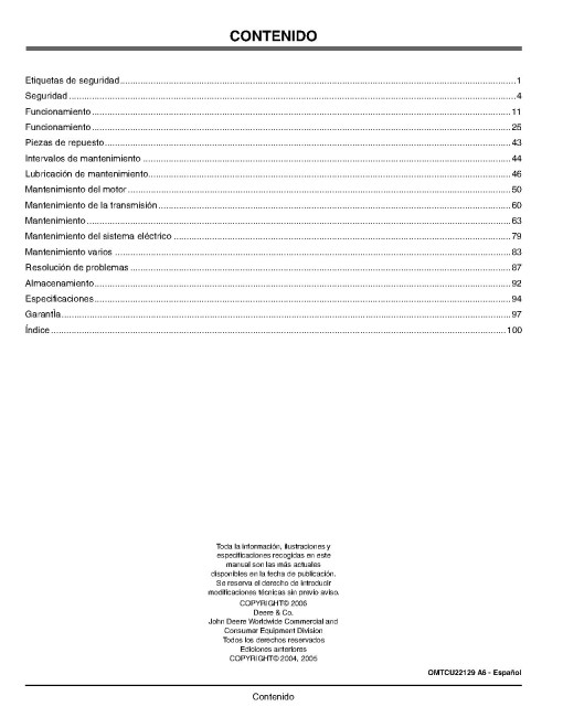 John Deere 3225C, 3235C and 3245C Lightweight Fairway Mowers (SN: from 030001) (North America) Operators Manual (OMTCU22129)