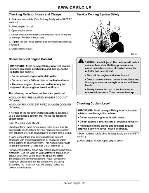 John Deere 1435,1445 (080001-100000), 1545(060001-080000), 1565(070001-090000) Ser.II Front Mowers (Export) Operators Manual (OMTCU24078)