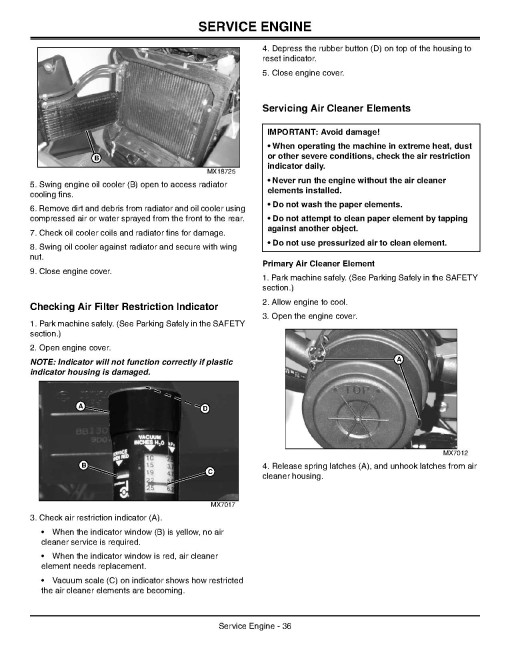 John Deere 1435,1445 (100001-110000), 1545(080001-090000), 1565(090001-100000) Ser.II Front Mowers (Export) Operators Manual (OMTCU28170)
