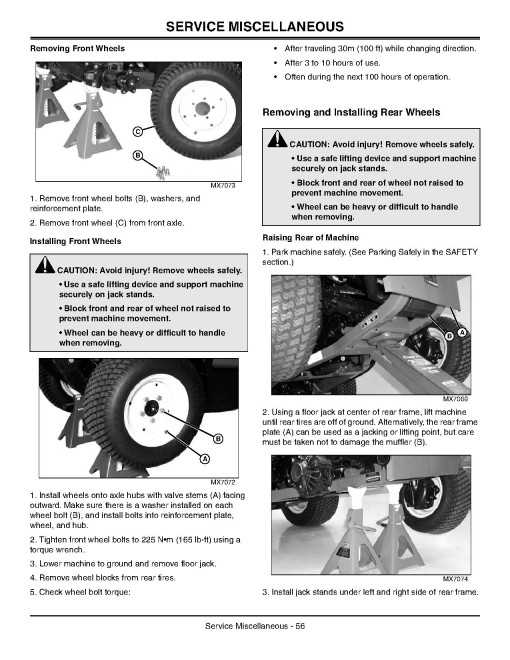 John Deere 1435,1445 (100001-110000), 1545(080001-090000), 1565(090001-100000) Ser.II Front Mowers (Export) Operators Manual (OMTCU28170)