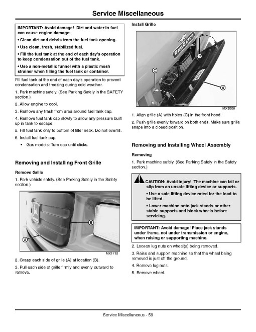 John Deere ProGator 2030A Utility Vehicles (SN: 050001 - 060000) (Export Edition) Operators Manual (OMTCU29780)