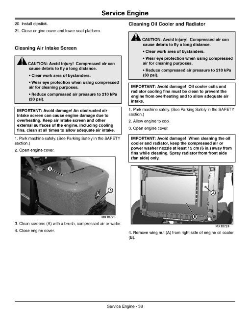 John Deere 1435,1445 (SN:110001-), 1545 (SN:090001-), 1565 (SN:100001-) Ser.II Front Mowers (Export) Operators Manual (OMTCU33870)