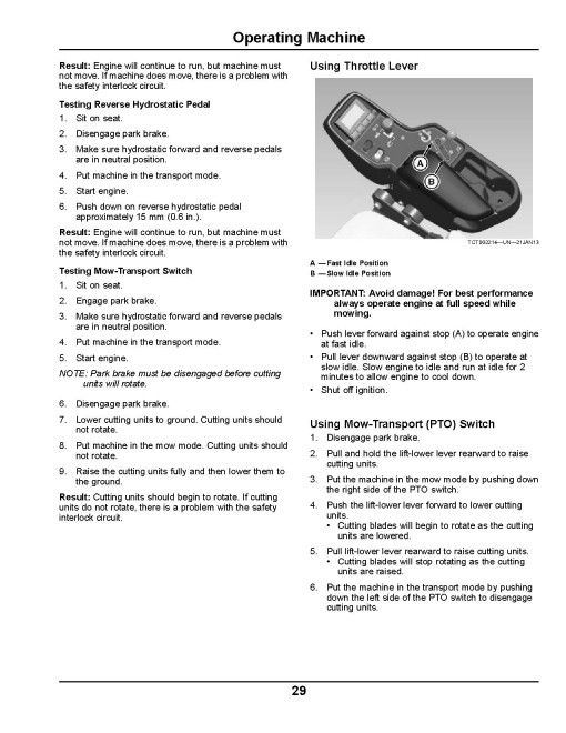 John Deere 7500A and 8000A E-Cut Hybrid Fairway Mowers (SN: 010001 - 040000) (Europe) Operators Manual (OMTCU35081)