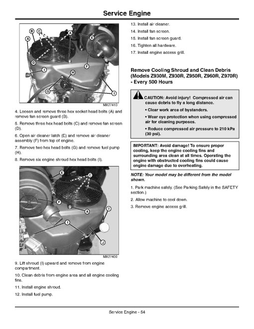 John Deere ZTrak Z915B, Z920M/R, Z925M, Z930M/R, Z950R, Z960R, Z970R Zero-Turn Mowers (North America) Operators Manual (OMTCU35848E)
