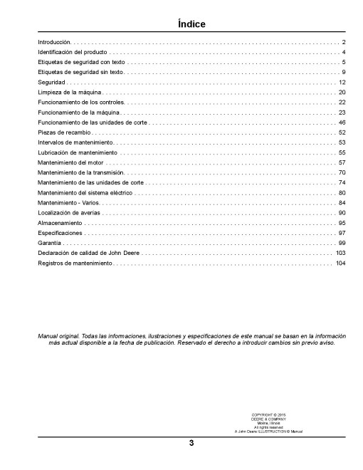 John Deere TerrainCut 9009A Rough Mowers (SN: 010001 - 020000) (North America) Operators Manual (OMTCU36993)