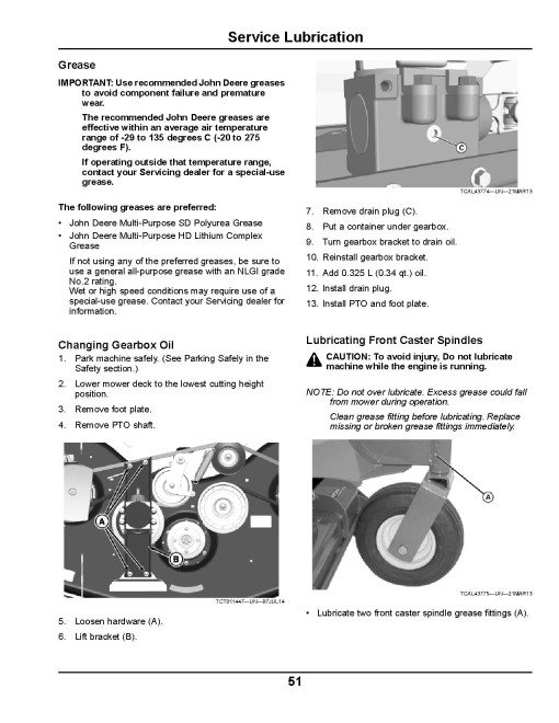 John Deere ZTrak Z997R (SN: 010001-020000) Max-Frame Mowers (North America) Operators Manual (OMTCU39291E)