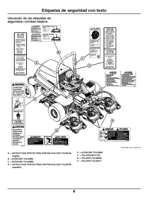John Deere 7500A, 7700A, 8700A Fairway Mowers and 8800A Rough Mowers (SN:030001-040000), N.America, Operators Manual (OMTCU39908)