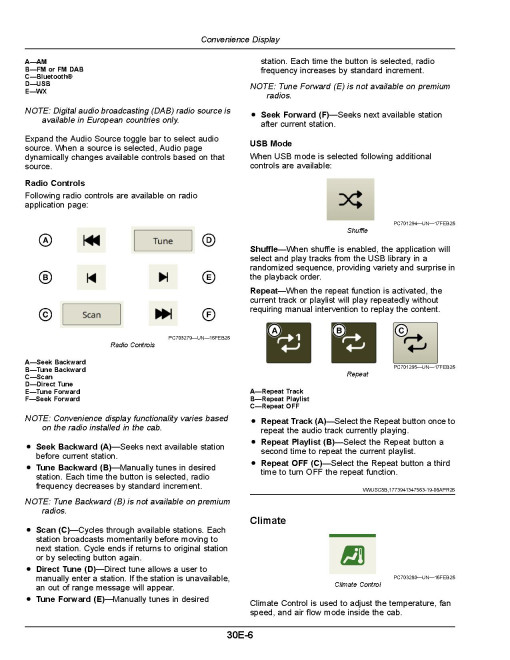 John Deere 8RT 310, 8RT 340, 8RT 370 and 8RT 410 Tracked Tractors (SN: from 936001, Export) Operators Manual (OMTR154092)