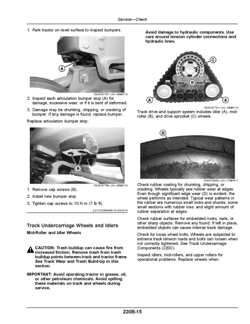 John Deere 8RX 310, 8RX 340, 8RX 370 and 8RX 410 Tracked Tractors (SN: from 814001, N.America) Operators Manual (OMTR154094)