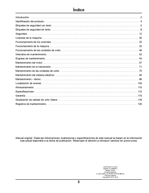 John Deere 7500A and 8000A E-Cut Hybrid Fairway Mowers (SN: 040001 - 050000) (North America) Operators Manual (OMUC10906)