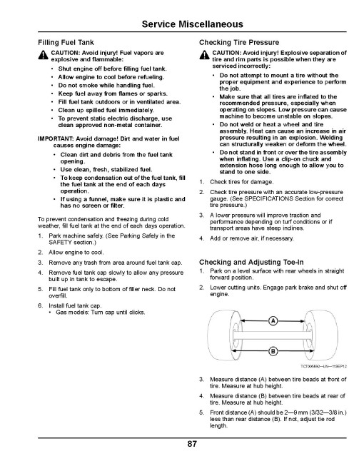 John Deere 7500A and 8000A E-Cut Hybrid Fairway Mowers (SN: 040001 - 050000) (Europe) Operators Manual (OMUC10908)