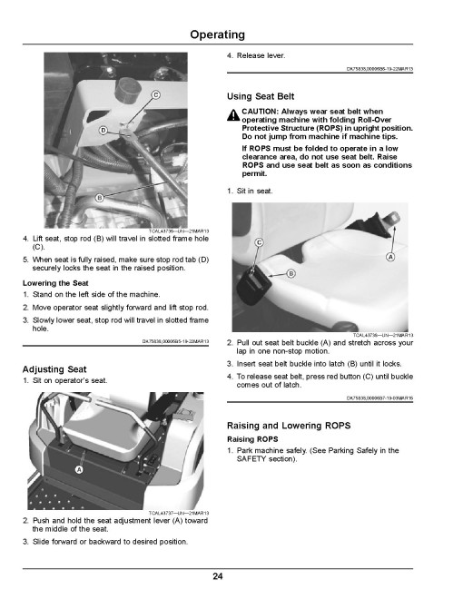 John Deere ZTrak Z997R (SN: 030001-040000) Max-Frame Mowers (Export Edition) Operators Manual (OMUC11044)