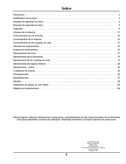John Deere TerrainCut 9009A Rough Mowers (SN: 020001 - 030000) (North America) Operators Manual (OMUC11045)