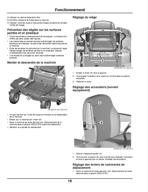 John Deere ZTrak Z525E and Z540R (SN: 010001-050000) Zero-Turn Mowers (Export Edition) Operators Manual (OMUC11824)