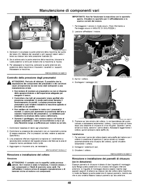 John Deere X106, X126 and X166 (SN: 010001-100000) Lawn Tractors (Export Edition) Operators Manual (OMUC12253)