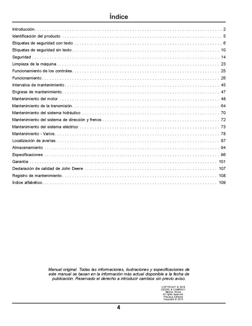John Deere ProGator 2020A and 2030A Utility Vehicles (SN: 090001 - 100000) (North America) Operators Manual (OMUC12643)