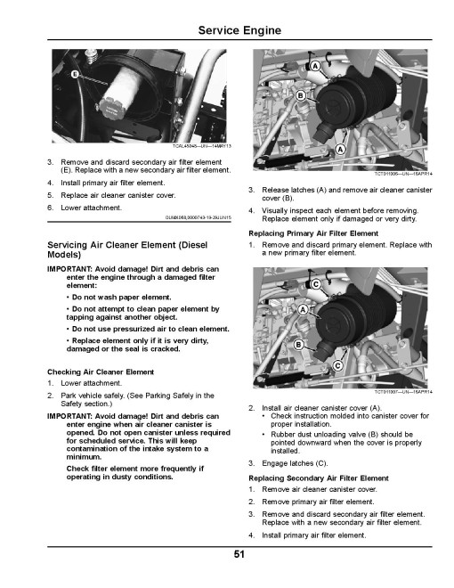 John Deere ProGator 2020A and 2030A Utility Vehicles (SN: 090001 - 100000) (North America) Operators Manual (OMUC12643)