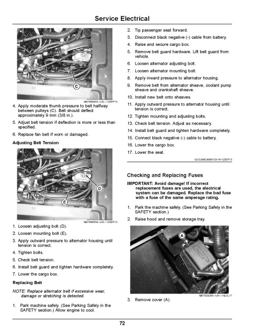 John Deere HPX815E Gator Utility Vehicles (SN: 010001 - 020000) (Export Edition) Operators Manual (OMUC12667)