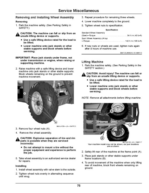 John Deere XUV560E and XUV560E S4 Gator Utility Vehicles (SN: 010001 - 020000) (North America) Operators Manual (OMUC12876)