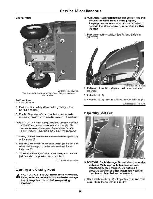 John Deere RSX860E and RSX860M Gator Utility Vehicles (SN: 010001 - 020000) (North America) Operators Manual (OMUC12878)