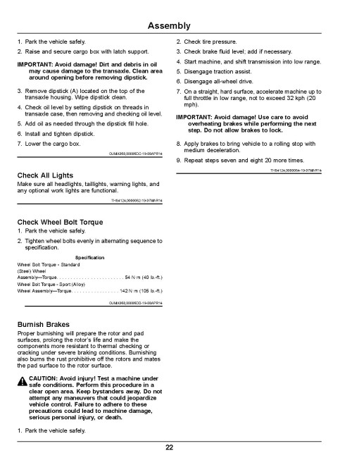 John Deere XUV560E Gator Utility Vehicles (SN: 010001 - 020000) (Export Edition) Operators Manual (OMUC12977)