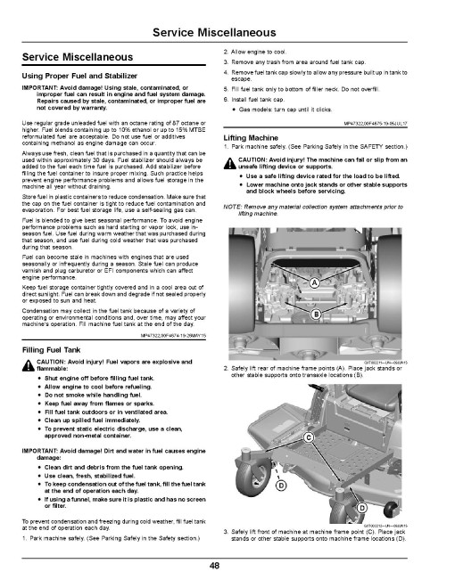 John Deere ZTrak Z525E, Z535M, Z535R, Z540M, Z540R (SN: 080001-110000) Zero-Turn Mowers (North America) Operators Manual (OMUC13765)