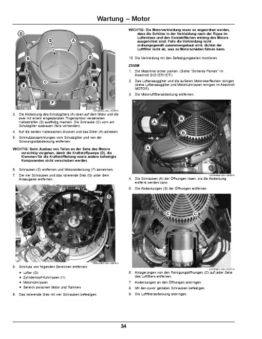 John Deere ZTrak Z525E, Z535M and Z540R (SN: 080001-110000) Zero-Turn Mowers (Export Edition) Operators Manual (OMUC13768)