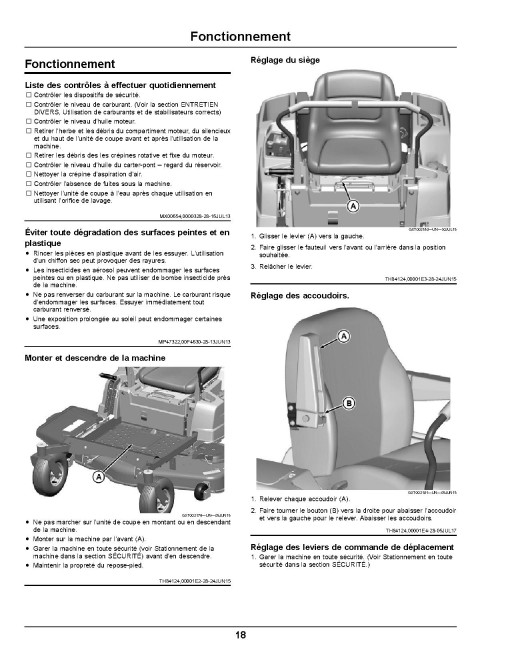 John Deere ZTrak Z525E, Z535M and Z540R (SN: 080001-110000) Zero-Turn Mowers (Export Edition) Operators Manual (OMUC13768)