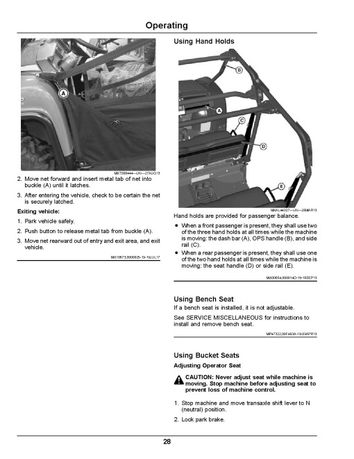 John Deere XUV855M S4 Gator Utility Vehicles (SN: 010001 - 020000) (North America) Operators Manual (OMUC14275)