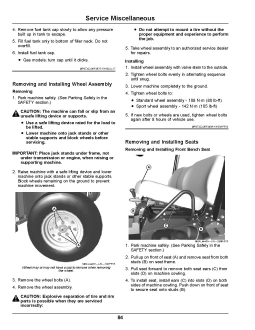 John Deere XUV855M S4 Gator Utility Vehicles (SN: 010001 - 020000) (North America) Operators Manual (OMUC14275)