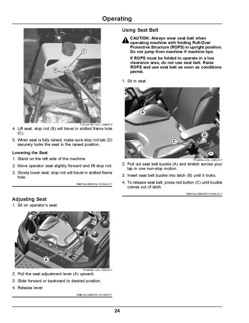 John Deere ZTrak Z997R (SN: 040001-050000) Max-Frame Mowers (Export Edition) Operators Manual (OMUC14760)