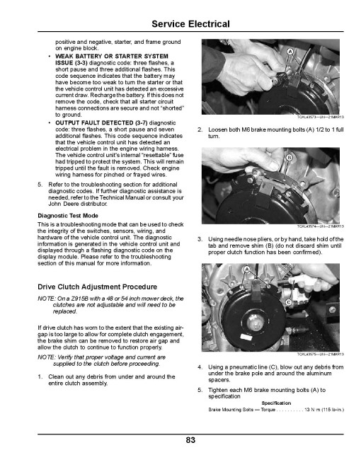 John Deere ZTrak Pro Z915B, Z920M, Z925M, Z930M/R, Z950M/R, Z960M, Z970R Zero-Turn Mowers (North America) Operators Manual (OMUC15068E)