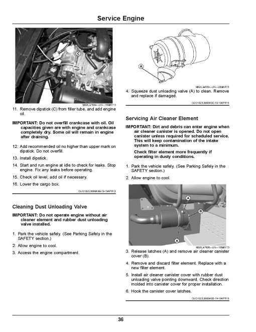 John Deere TX Gator Utility Vehicles (SN: 140001 - 150000) (North America) Operators Manual (OMUC16254)