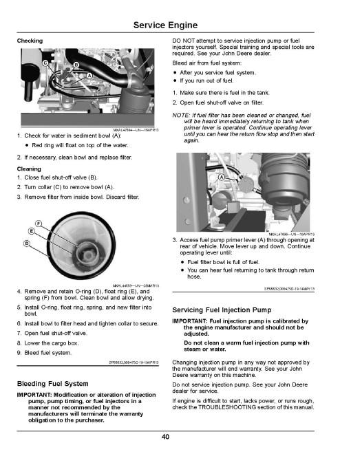 John Deere TH 6x4 Diesel Gator Utility Vehicles (SN: 130001 - 140000) (North America) Operators Manual (OMUC16258)