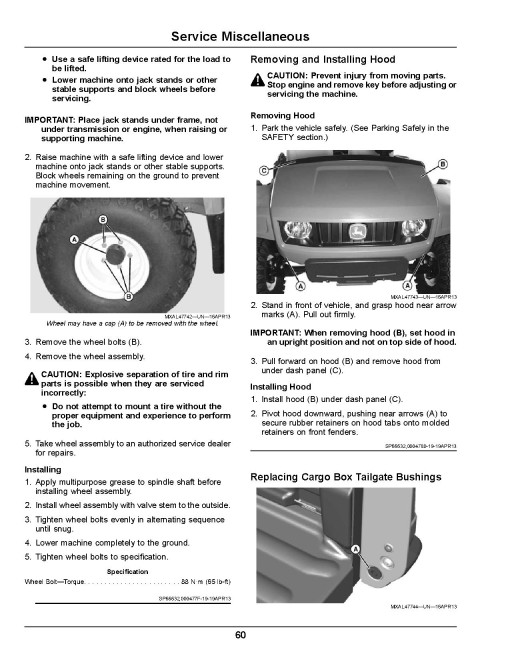 John Deere TH 6x4 Diesel Gator Utility Vehicles (SN: 130001 - 140000) (North America) Operators Manual (OMUC16258)