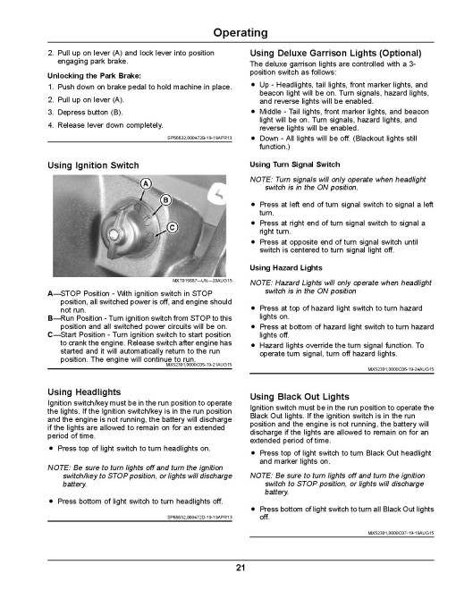 John Deere M-Gator A1 Military Utility Vehicles (SN: 150001 - 160000) (North America) Operators Manual (OMUC16259)