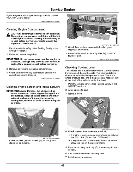 John Deere M-Gator A1 Military Utility Vehicles (SN: 150001 - 160000) (North America) Operators Manual (OMUC16259)