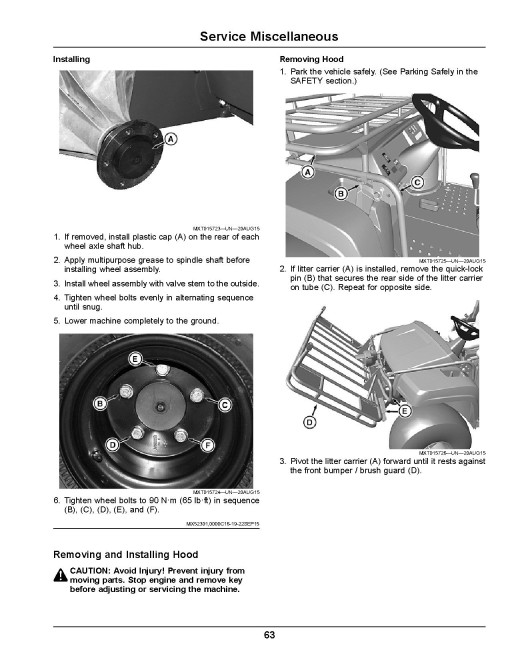 John Deere M-Gator A1 Military Utility Vehicles (SN: 150001 - 160000) (North America) Operators Manual (OMUC16259)