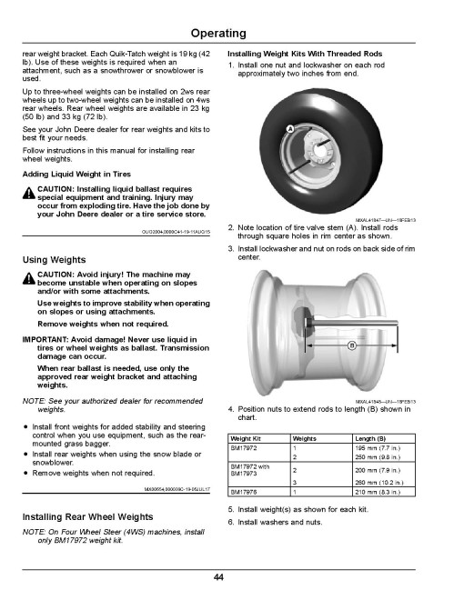 John Deere X750, X754 and X758 (SN: 060001-070000) Lawn Tractors (North America) Operators Manual (OMUC16261)