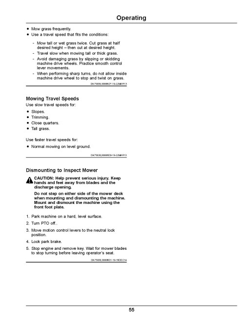 John Deere ZTrak Z997R (SN: 050001-070000) Max-Frame Mowers (North America) Operators Manual (OMUC16696E)
