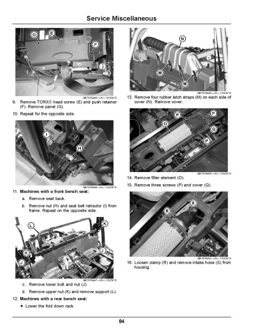 John Deere XUV590E, XUV590E S4, XUV590M, XUV590M S4 Gator Utility Vehicles (SN:020001-030000) (N.America) Operators Manual (OMUC17100)