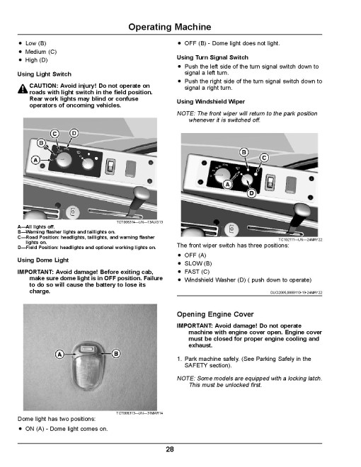 John Deere 1550, 1570, 1575, 1580 and 1585 TerrainCut Front Mowers (SN:050001-070000) (Export) Operators Manual (OMUC17864)
