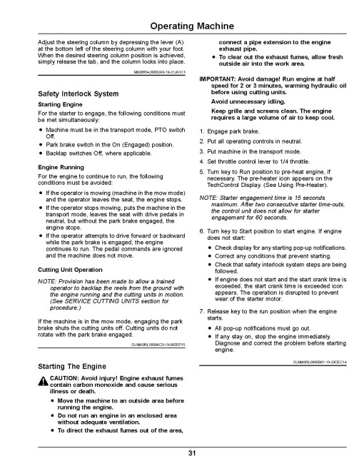 John Deere PrecisionCut 6080A, 6500A and 6700A Fairway Mowers (SN:010001-020000) (Europe) Operators Manual (OMUC18169)